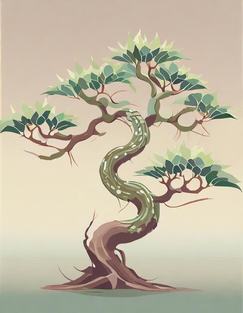 Ilustración del árbol del dragón