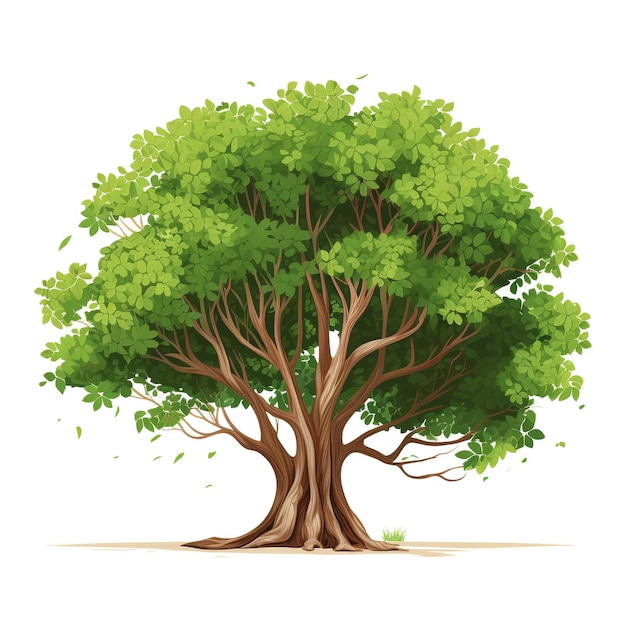 Ilustración de árbol sobre fondo blanco Generativo Ai