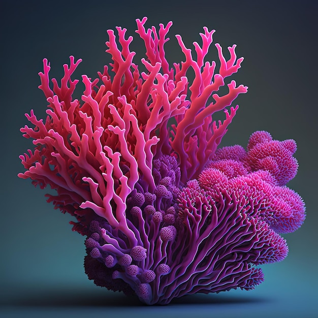 Ilustración de arrecife de coral a todo color 3d