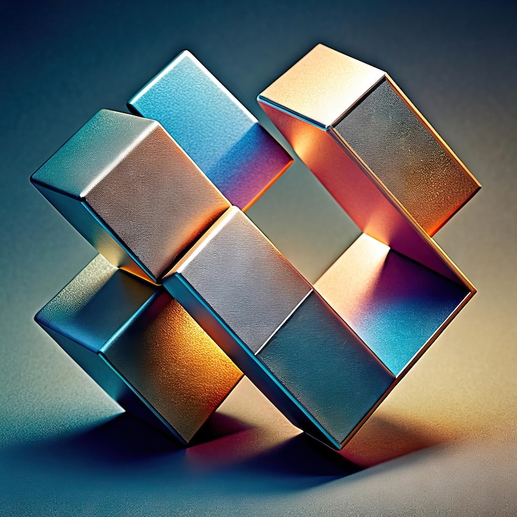 Foto ilustración de arte abstracto con formas regulares
