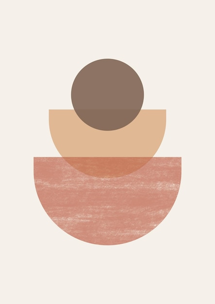 Ilustración de arte abstracto de mediados de siglo
