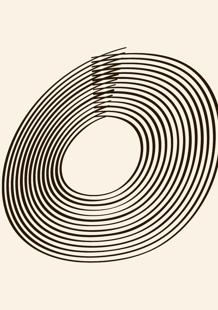 Foto ilustración de arte abstracto de mediados de siglo