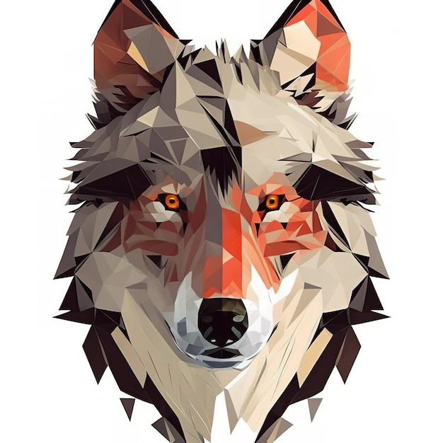 ilustración de arte de lobo