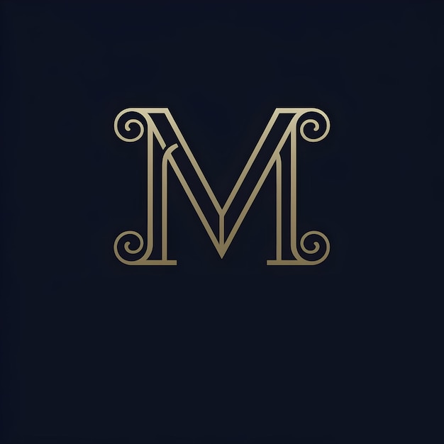 Una ilustración de arte vectorial del logotipo m en un fondo