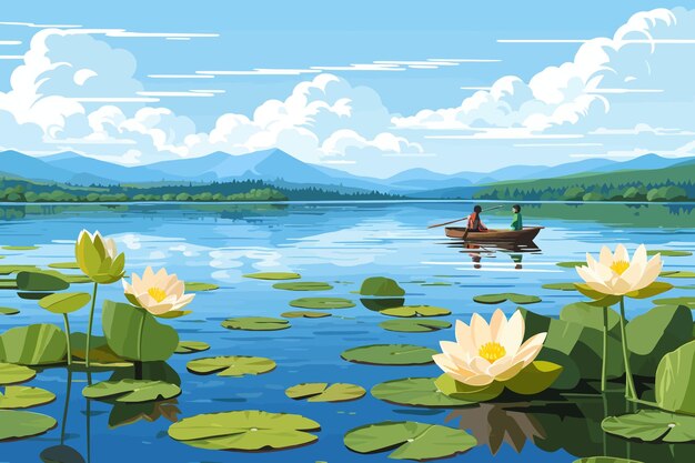 Foto ilustración de arte vectorial de lotus