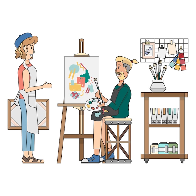 Ilustración de artista png de fondo transparente