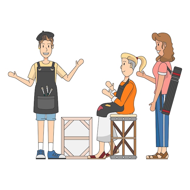 Ilustración de artista png de fondo transparente