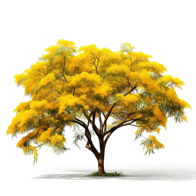 Ilustración atractiva para mostrar el aislamiento perfecto del árbol de mimosa