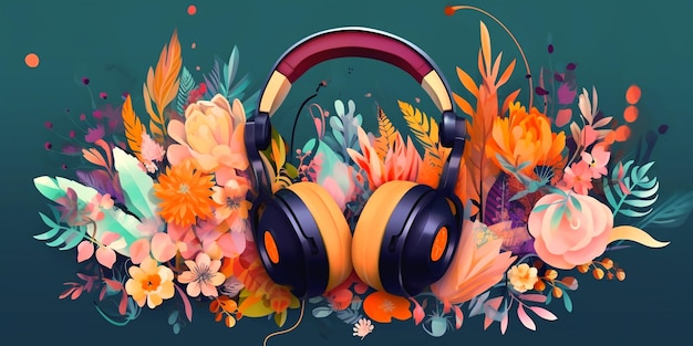 ilustración de auriculares