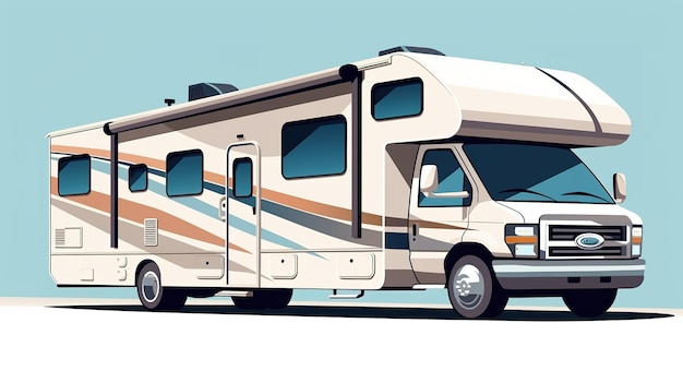 ilustración de autocaravana