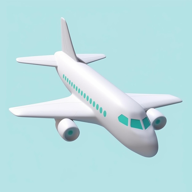 ilustración de avión 3d