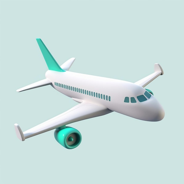 ilustración de avión 3d