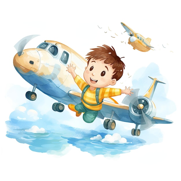 Ilustración de un avión para niños