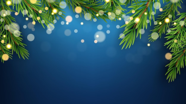 Ilustración azul y verde Feliz Navidad y Feliz Año Nuevo 1