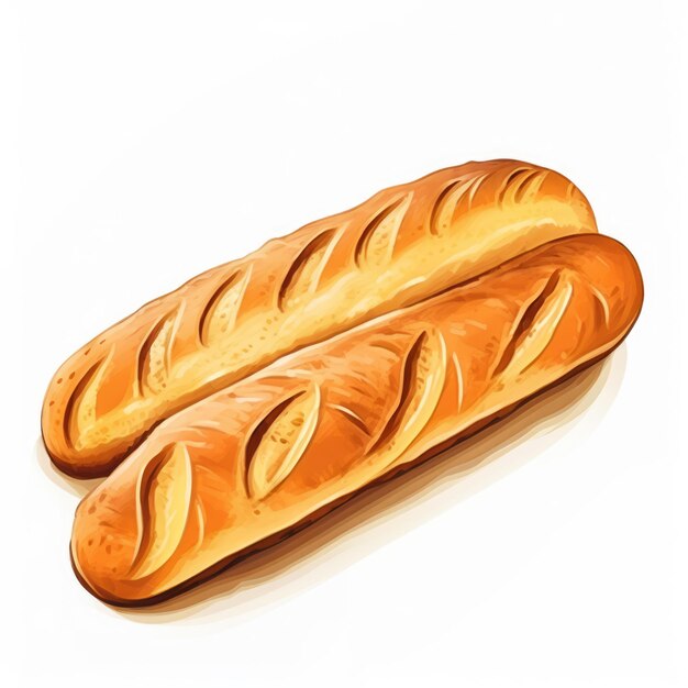 Foto ilustración de baguettes recién horneadas