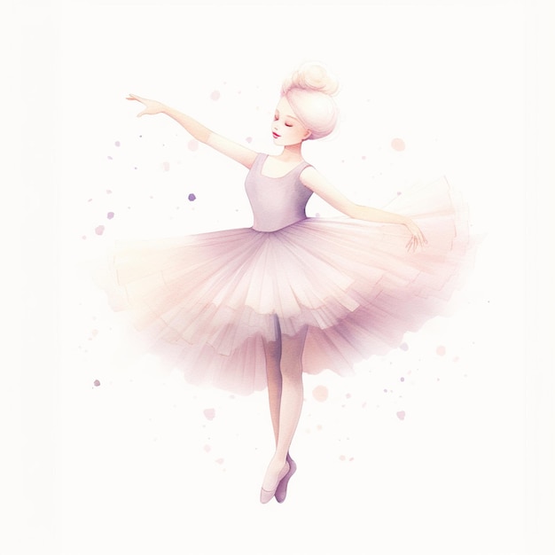 Ilustración de una bailarina elegante.
