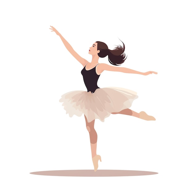 Ilustración de una bailarina elegante.