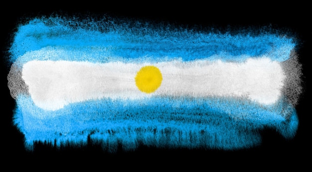 Foto ilustración de la bandera de argentina