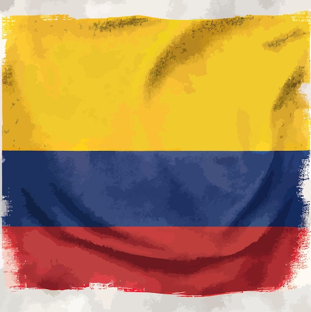 Foto ilustración de la bandera de colombia