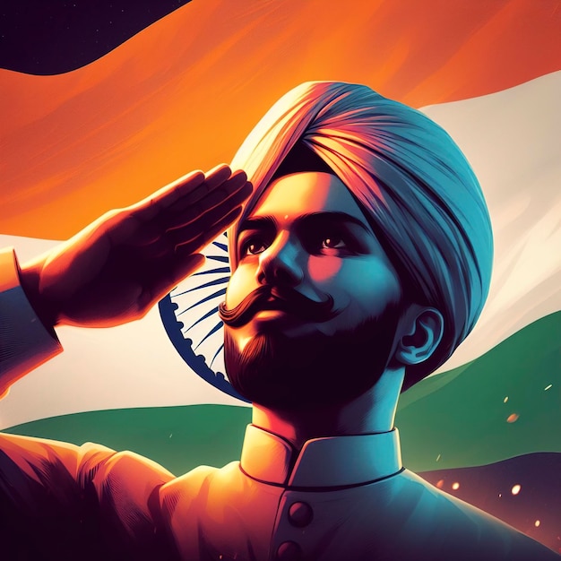 Ilustración de la bandera de la India