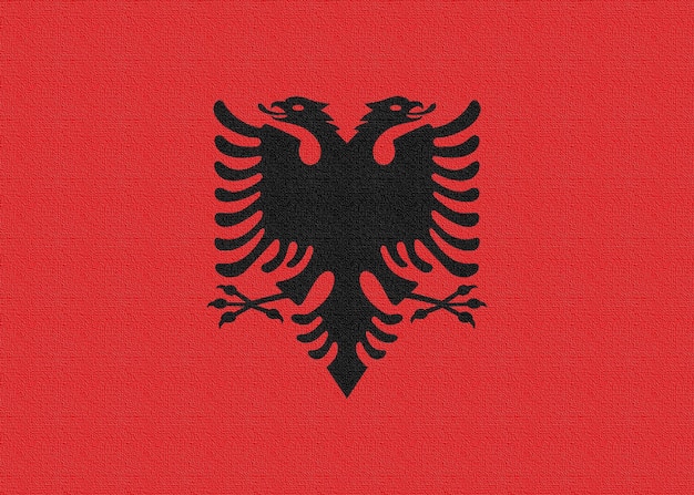 Foto ilustración de la bandera nacional de albania