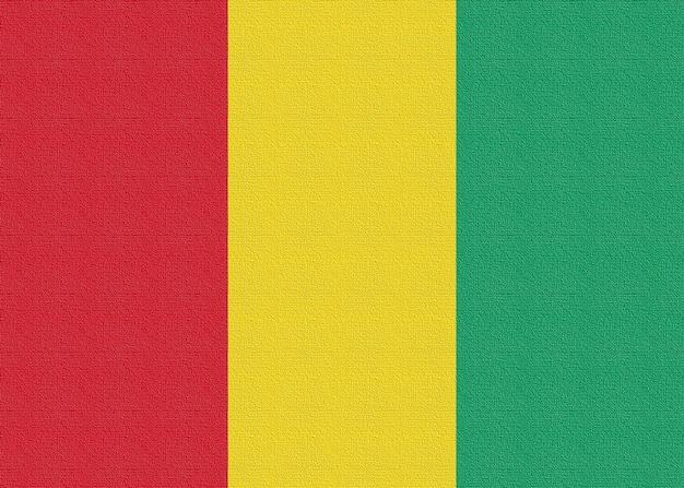 Ilustración de la bandera nacional de Guinea.