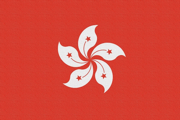 Ilustración de la bandera nacional de Hong Kong.