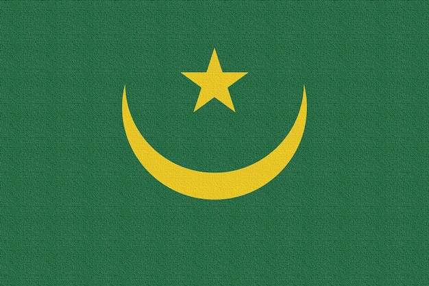 Ilustración de la bandera nacional de Mauritania