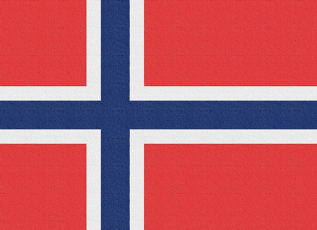 Ilustración de la bandera nacional de Noruega