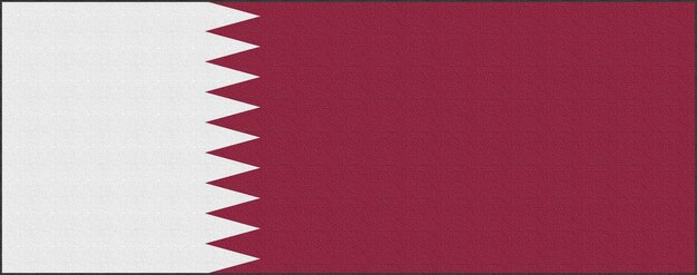 Foto ilustración de la bandera nacional de qatar