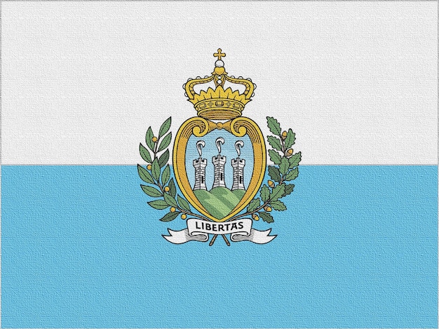 Ilustración de la bandera nacional de SanMarino