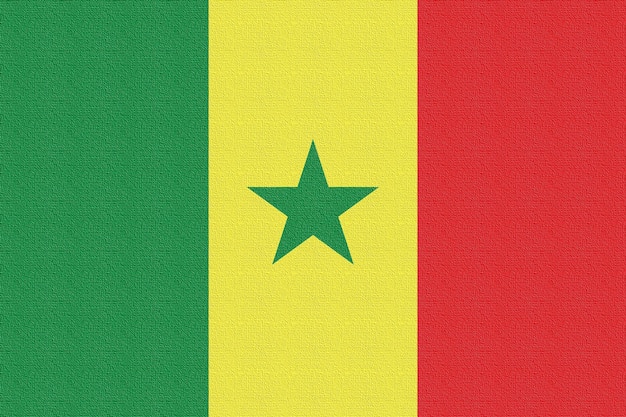 Ilustración de la bandera nacional de Senegal