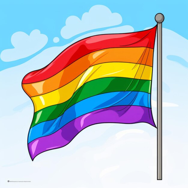 Foto ilustración de la bandera del orgullo