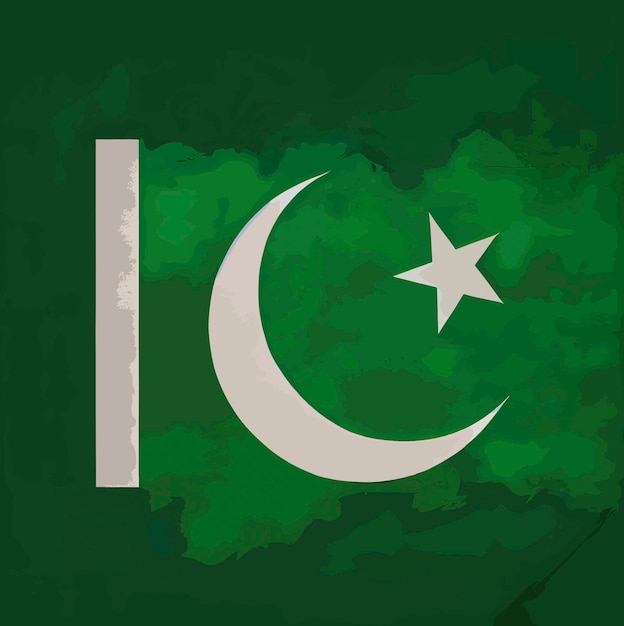 Foto ilustración de la bandera de pakistán