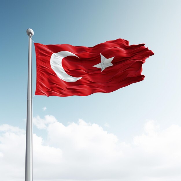 Foto una ilustración de la bandera turca