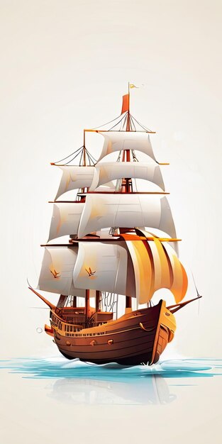 Ilustración de un barco