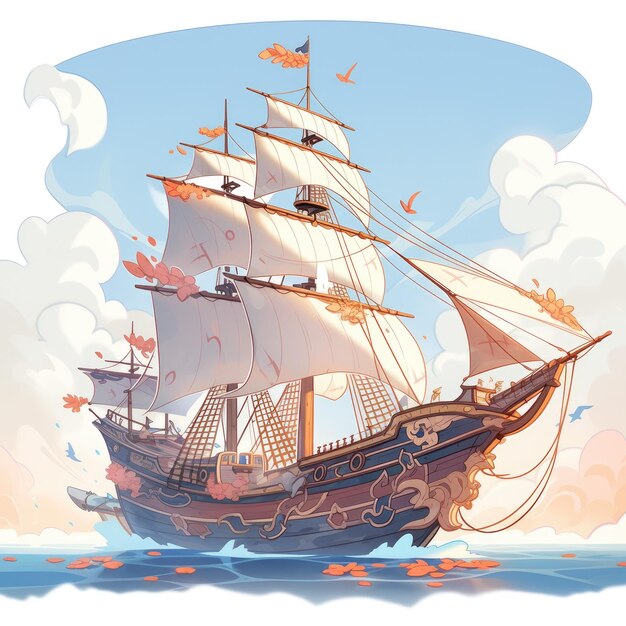 Ilustración de un barco