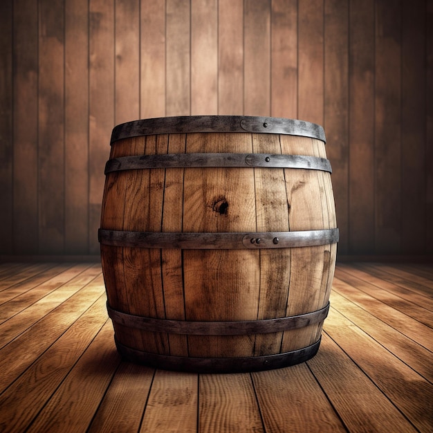Foto ilustración de un barril de madera