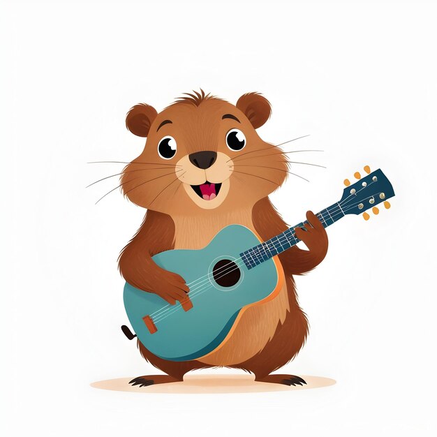 Ilustración de Beaver para el libro de cuentos para niños pequeños