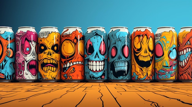 ilustración de bebidas de cerveza de arte pop