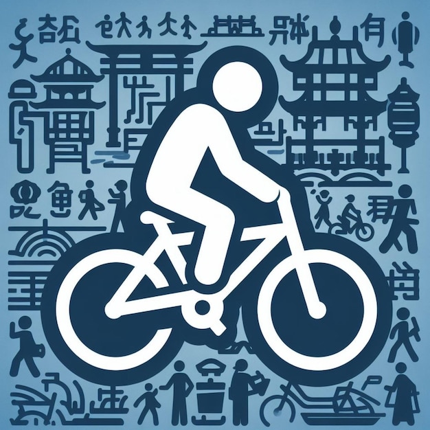 Foto ilustración de la bicicleta concepto de vida saludable