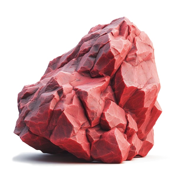 Foto ilustración de big red rock con un fondo blanco aislado