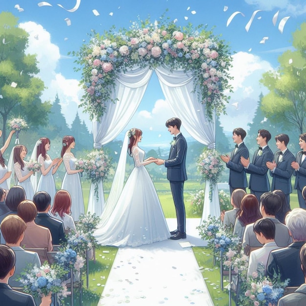 Ilustración de las bodas