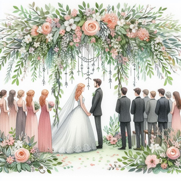 Ilustración de las bodas