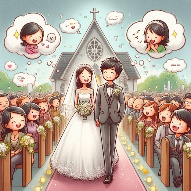 Ilustración de las bodas