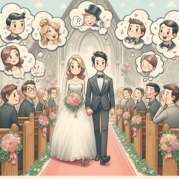 Ilustración de las bodas