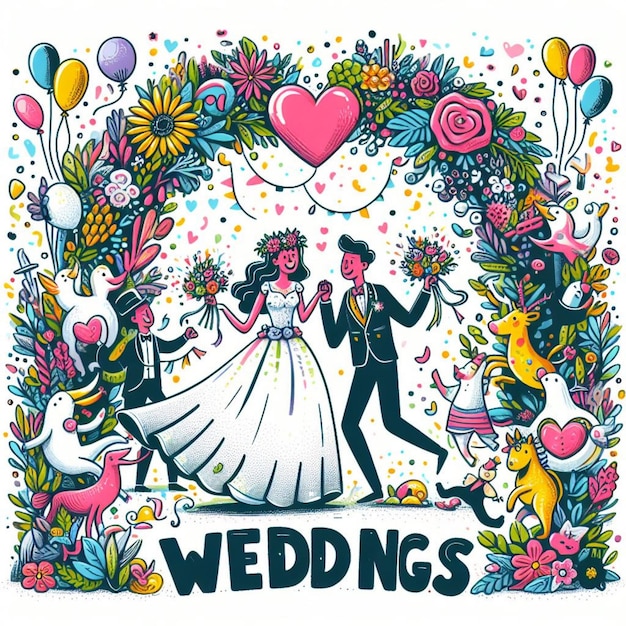 Ilustración de bodas