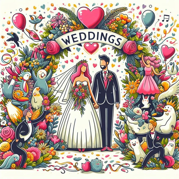 Ilustración de bodas