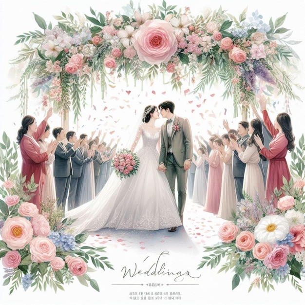 Ilustración de bodas