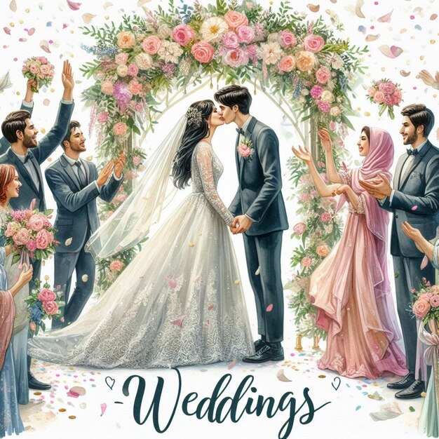 Ilustración de bodas